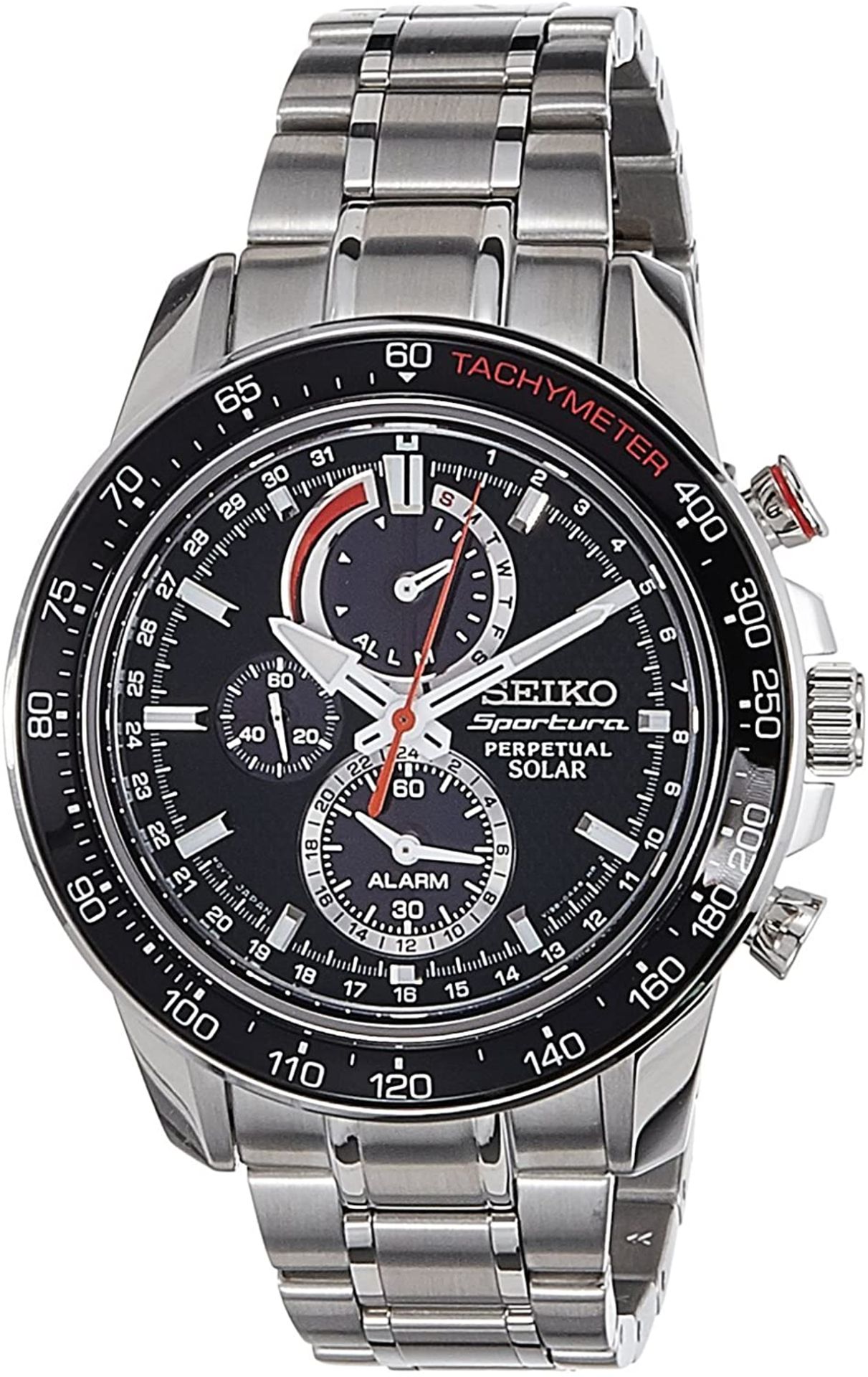 BOXED SEIKO SPORTURA PERPETUAL SOLAR GENTS WATCH, STAINLESS STEEL, RRP-£449.00, APPEARS NEW,
