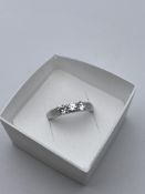 ONE LADIES STERLING SILVER 925 DECORATIVE, SET WITH AAA QUALITY CRYSTALS, RING SIZE- RCondition