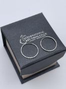 BRAND NEW LADIES STERLING SILVER DIAMOND CUT HOOPS, SRP-£65.00Condition ReportBRAND NEW WITH