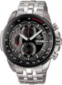 BOXED CASIO EDIFICE STAINLESS STEEL GENTS CHRONOGRAPH WATCH, MODEL- EF558, RRP-£190.00Condition