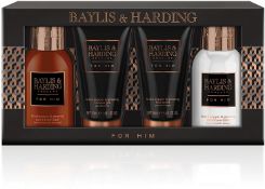BOXED NEW BAYLIS AND HARDING GENTS GIFT SET, INCLUDES, 1X 50ML SHOWER GEL, 1X50ML FACE WASH, 1X
