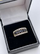 BOXED 9CT YELLOW GOLD LADIES DIAMOND ASND GEMSTONE RING, RING SIZE- S, RRP-£195.00Condition