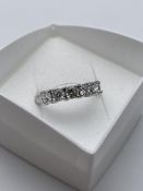 ONE LADIES STERLING SILVER 925 DECORATIVE, SET WITH AAA QUALITY CRYSTALS, RING SIZE- QCondition