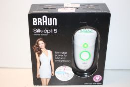 BOXED BRAUN SILK EPIL 5 POWER EPILATOR 5780 LEGS, BODY & FACE RRP £89.00Condition ReportAppraisal