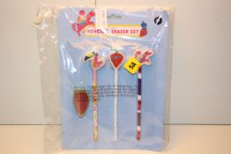 FANCY DESIGN PENCIL ERASER SET Condition ReportAppraisal Available on Request- All Items are