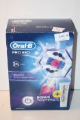 BOXED ORAL B POWERED BY BRAUN PRO 650 3D ACTION TOOTHBRUSH RRP £24.99Condition ReportAppraisal
