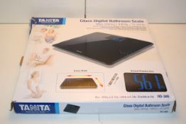 BOXED TANITA GLASS DIGITAL BATHROOM SCALE RRP £33.16Condition ReportAppraisal Available on