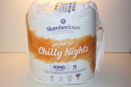 BOXED SLUMBERDOWN CHILLY NIGHTS KING DUVET 15 TOG RRP £24.99Condition ReportAppraisal Available on