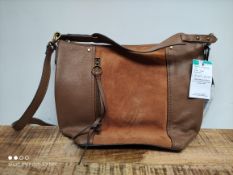 BROWN LEATHER SLOUGH BUCKET OVER SHOULDER HANDBAG - RRP £50Condition ReportAppraisal Available on