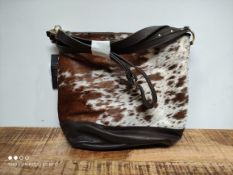 BROWN COW LEATHER BUCKET BAG - RRP £60Condition ReportAppraisal Available on Request- All Items