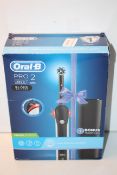 BOXED ORAL B PRO 2 POWERED BY BRAUN 2500 BLACK EDITION TOOTHBRUSH RRP £39.98Condition