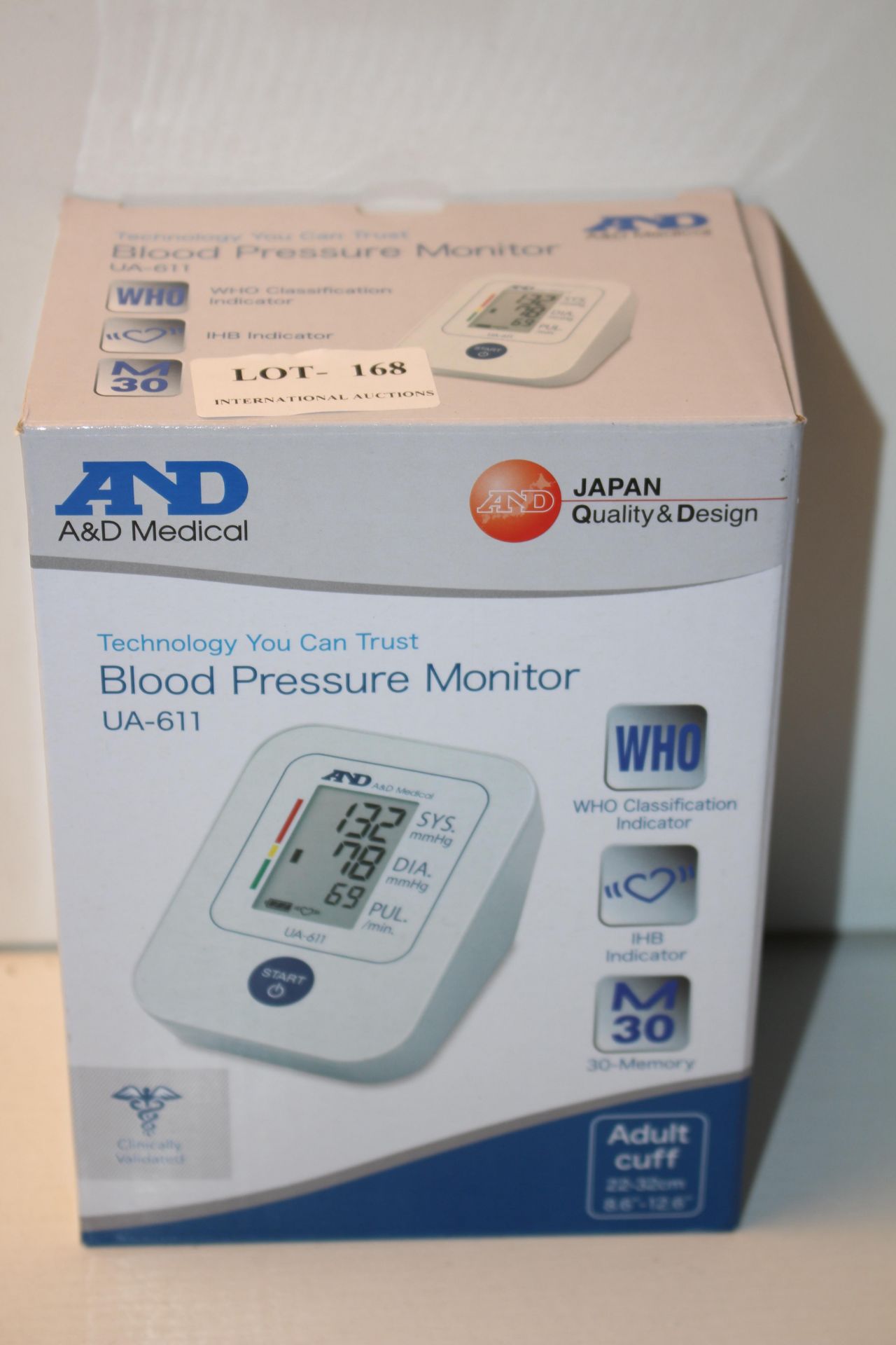 BOXED A&D MEDICAL UA-611 BLOOD PRESSURE MONITOR RRP £24.99Condition ReportAppraisal Available on