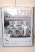 BAGGED FUSION PRINTED BEDDING LEAVES GREEN DOUBLE DUVET SET Condition ReportAppraisal Available on
