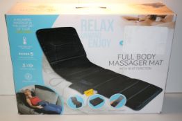 BOXED WELL BEING FULL BODY MASSAGE MAT WITH HEAT FUNCTION RRP £54.77Condition ReportAppraisal