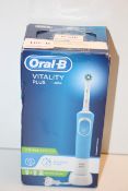 BOXED ORAL B VITALITY PLUS POWERED BY BRAUN TOOTHBRUSH RRP £24.99Condition ReportAppraisal Available