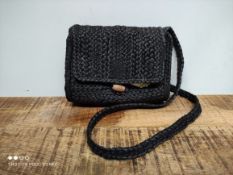 BLACK JUTE CROSSBODY BAG - RRP £22Condition ReportAppraisal Available on Request- All Items are