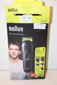 BOXED BRAUN ALL-IN-ONE TRIMMER 3 6-IN-1 STYLING KIT MGK3221 RRP £44.95Condition ReportAppraisal