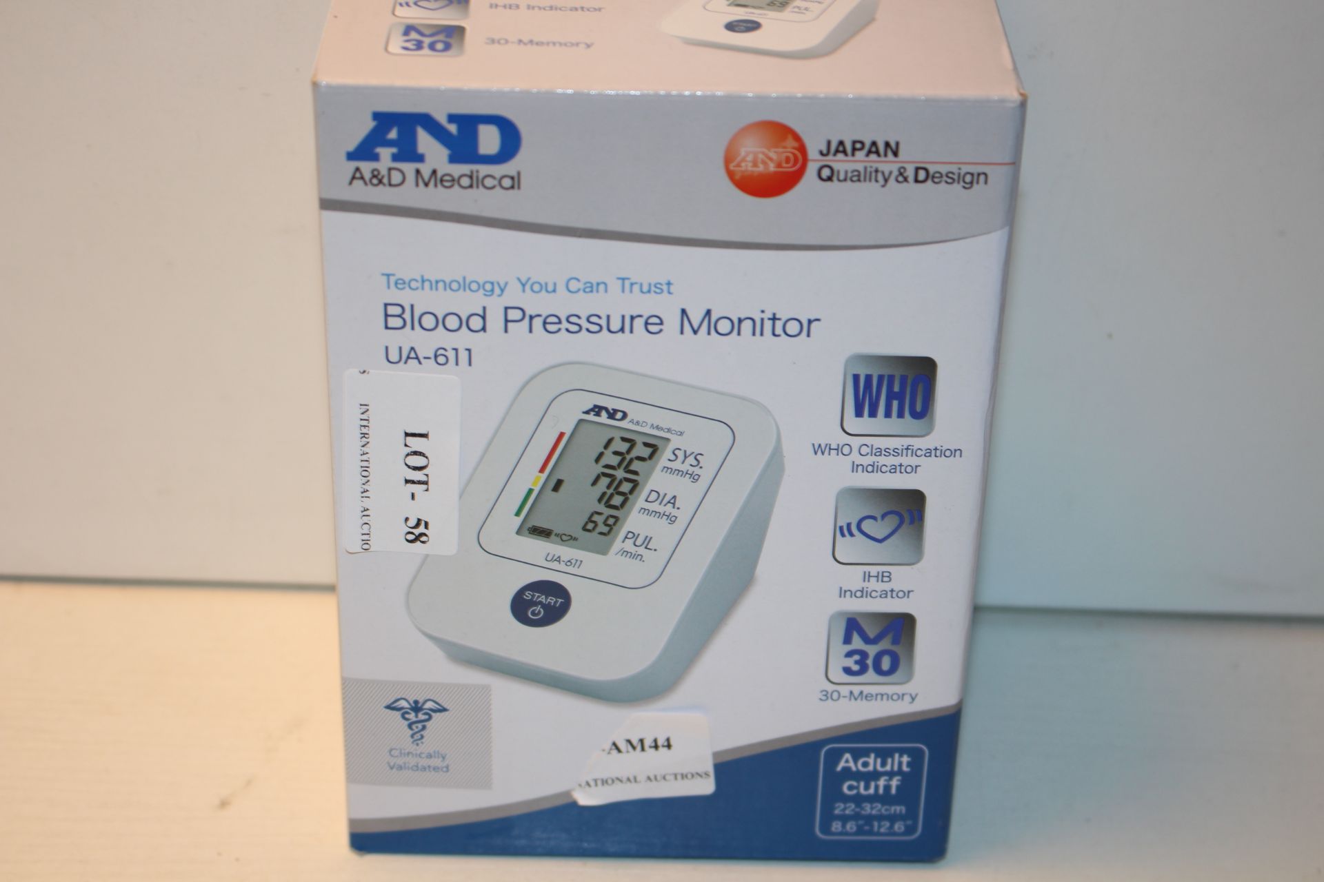 BOXED A&D MEDICAL UA-611 BLOOD PRESSURE MONITOR RRP £24.99Condition ReportAppraisal Available on