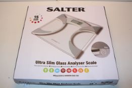 BOXED SALTER ULTRA SLIM GLASS ANALYSER SCALE RRP £29.99Condition ReportAppraisal Available on