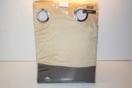 BAGGED VELOR LINED RING TOP CURTAINS GOLD 168 X 229 CM RRP £67.50Condition ReportAppraisal Available