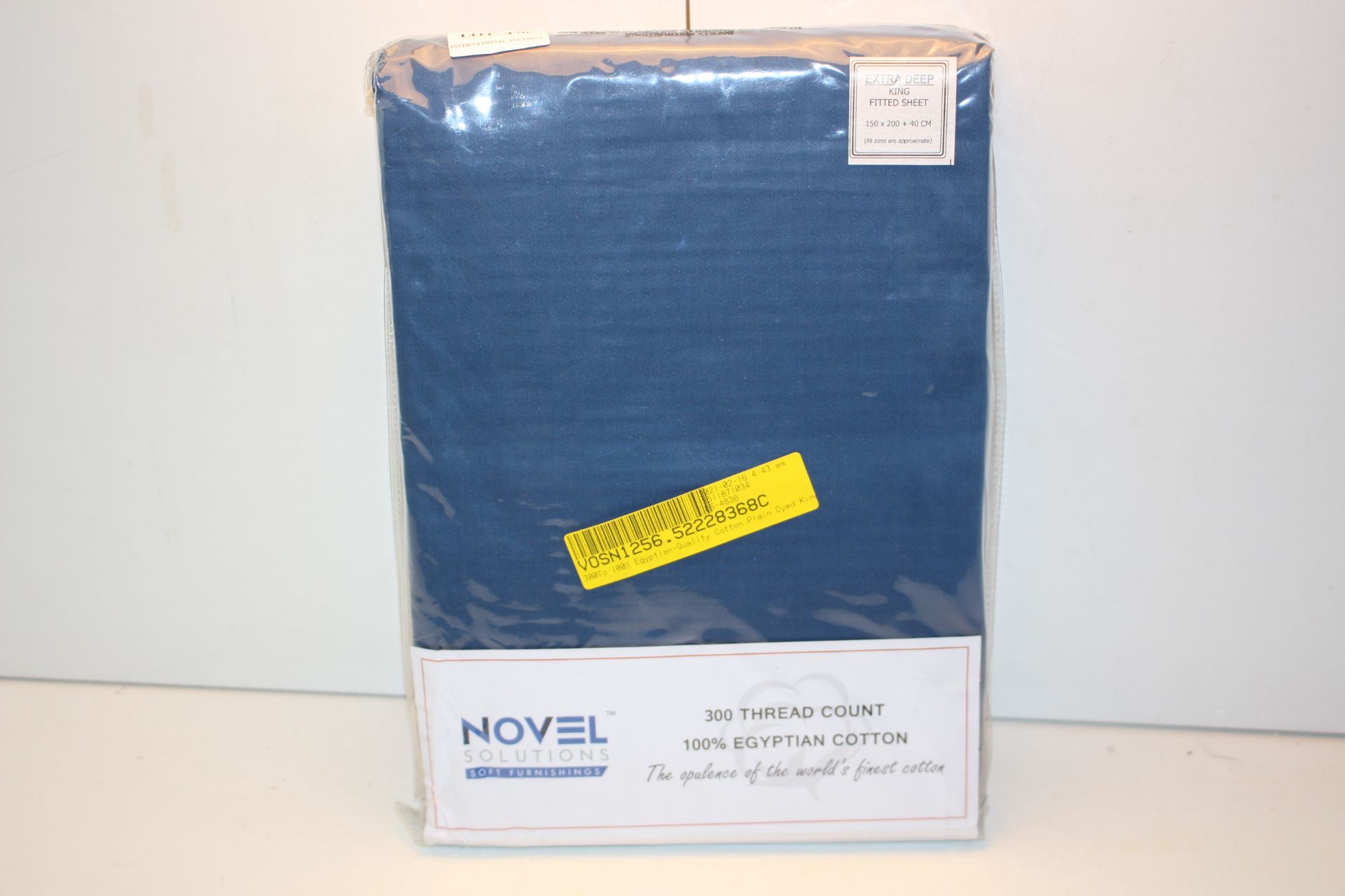 BAGGED NOVEL 300 THREAD COUNT 100% EGYPTIAN COTTON EXTRA DEEP FITTED SHEET RRP £29.99 (AS SEEN IN