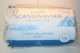 BAGGED SNUGGLEDOWN SCANDINAVIAN COLLECTION CLASSIC HOLLOWFIBRE DUVET DOUBLE 13.5TOG RRP £39.