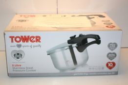 BOXED TOWER 3LITRE STAINLESS STEEL PRESSURE COOKER RRP £34.00Condition ReportAppraisal Available