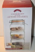 BOXED KILNER GLASS STACKABLE JAR SET Condition ReportAppraisal Available on Request- All Items are