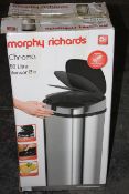 BOXED MORPHY RICHARDS CHROMA 50LITRE SENSOR BIN RRP £60.00Condition ReportAppraisal Available on