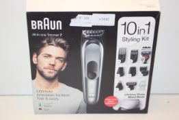 BOXED BRAUN ALL-IN-ONE TRIMMER 7 10-IN-1 STYLING KIT RRP £79.99Condition ReportAppraisal Available