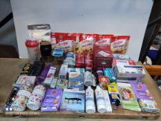 ONE LOT TO CONTAIN OF A LARGE NUMBER OF ASSORTED ITEMS TO INCLUDE VARIOUS HEALTH ITEMS INCLUDING