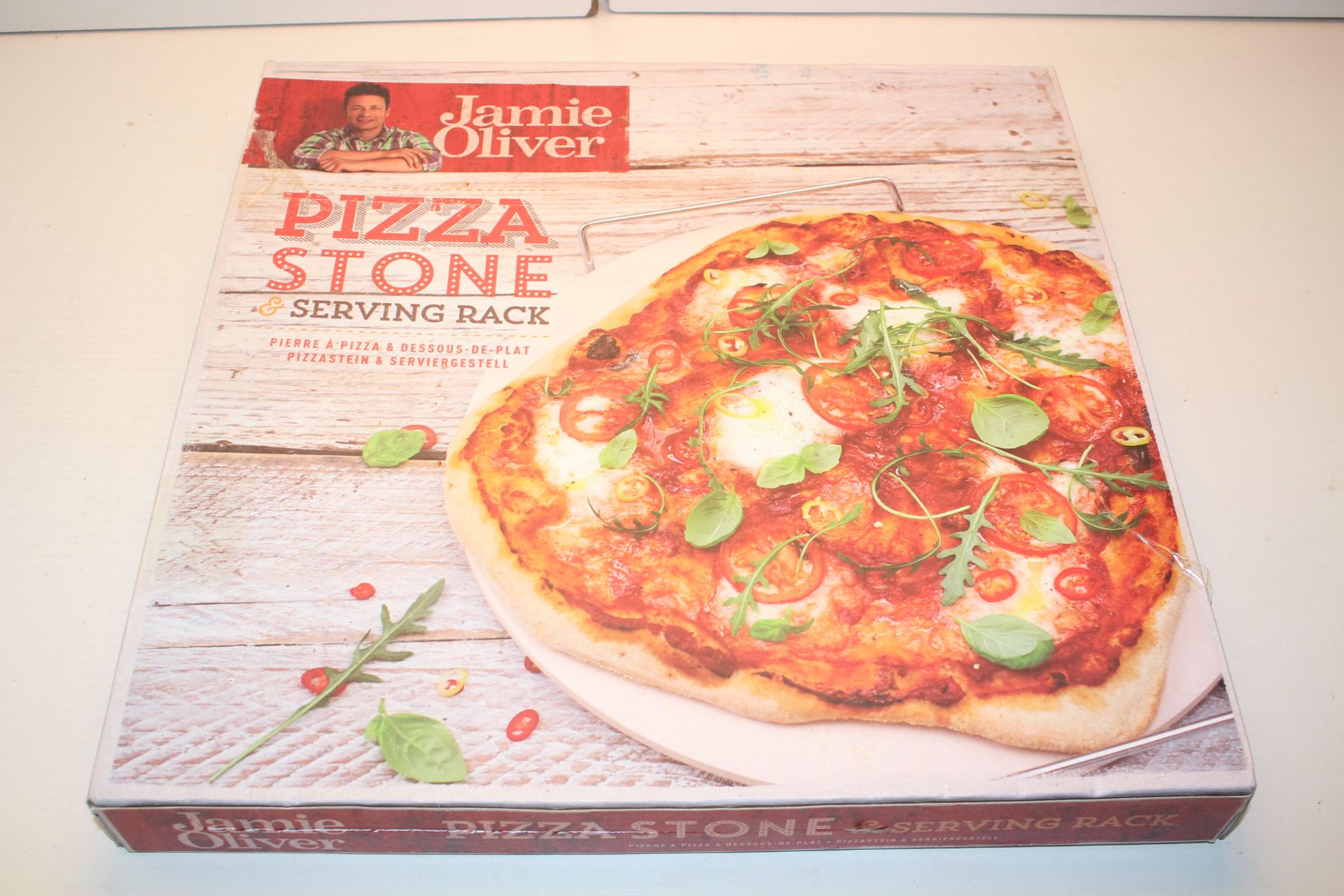 BOXED JAMIE OLIVER PIZZA STONE SERVING RACK Condition ReportAppraisal Available on Request- All