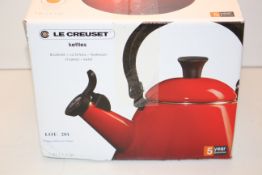 BOXED LE CREUSET 1.6L ENAMEL KETTLE ORANGE RRP £129.00Condition ReportAppraisal Available on