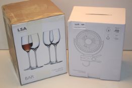 2X BOXED ASSORTED ITEMS TO INCLUDE LSA BAR 4 SHERRY GLASSES HANDMADE AND OTHER (IMAGE DEPICTS