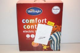 BOXED SILENTNIGHT COMFORT CONTROL ELECTRIC BLANKET DOUBLE RRP £59.99Condition ReportAppraisal