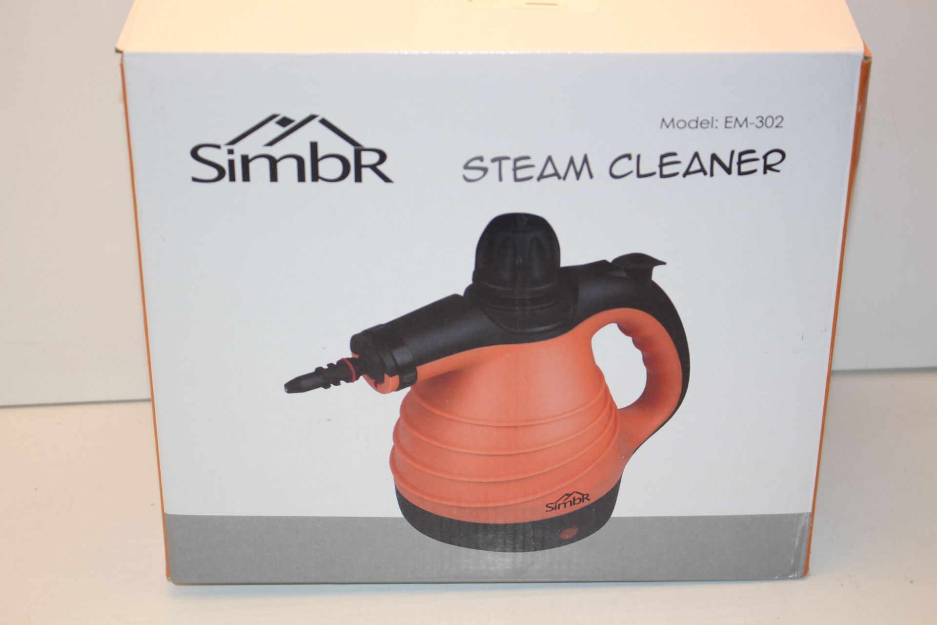 BOXED SIMBR STEAM CLEANER MODEL: EM-302 RRP £27.89Condition ReportAppraisal Available on Request-