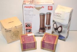 5X ASSORTED ITEMS TO INCLUDE MORPHY RICHARDS ACCENTS COPPER ELECTRONIC SALT & PEPPER MILL SET &