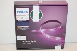 BOXED PHILIPS HUE PERSONAL WIRELESS LIGHTING WHITE AND COLOUR AMBIANCE LIGHTSTRIP PLUS RRP £87.