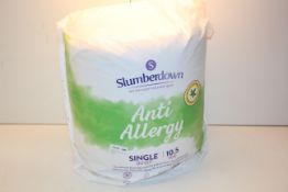 BAGGED SLUMBERDOWN ANTI ALLERGY SINGLE DUVET 10.5 TOG RRP £19.99Condition ReportAppraisal