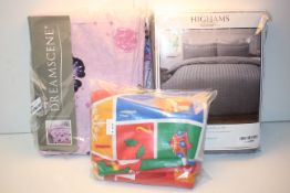 3X ASSORTED ITEMS TO INCLUDE HIGHAMS SEERSUCKER DUVER SET KING, DREAMSCENE DOUBLE DUVET SET &