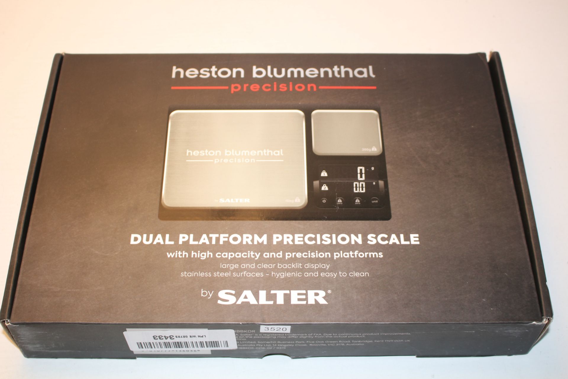 BOXED HESTON BLUEMENTHAL PRECISION DUAL PLATFORM PRECISION SCALE RRP £39.99Condition ReportAppraisal