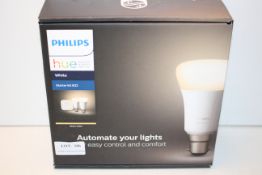 BOXED PHILIPS HUE PERSONAL WIRELESS LIGHTING WHITE STARTER KIT B22 RRP £69.99Condition