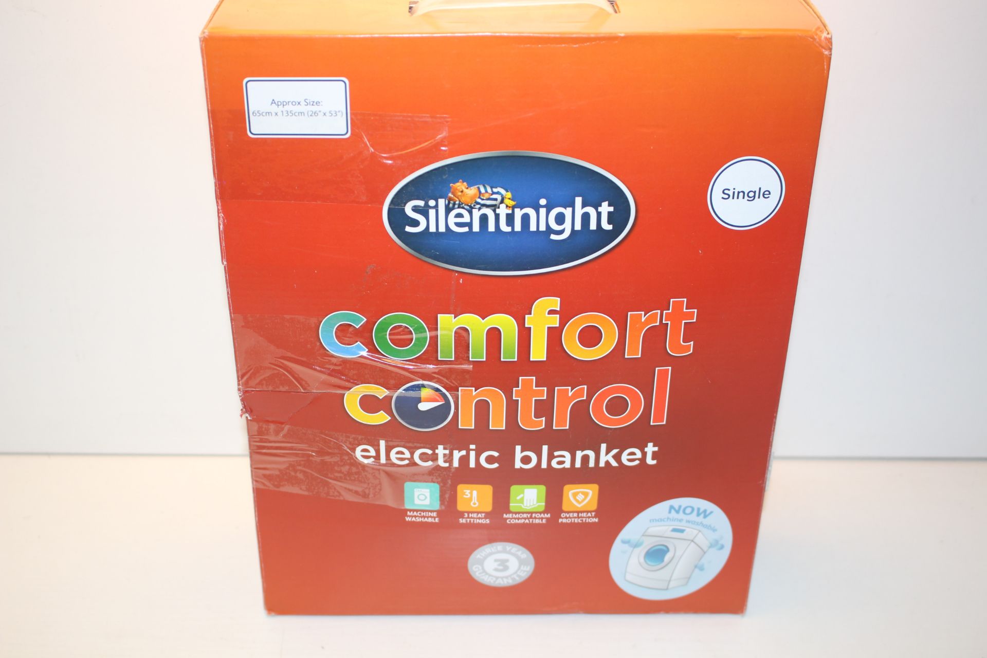 BOXED SILENTNIGHT COMFORT CONTROL ELECTRIC BLANKET SINGLE RRP £29.99Condition ReportAppraisal