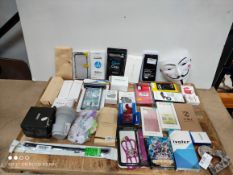 ONE LOT TO CONTAIN OF A LARGE NUMBER OF ASSORTED ITEMS TO INCLUDE VARIOUS PHONE ACCESSORIES AND MORE