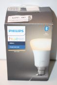 BOXED PHILIPS PERSONAL WIRELESS LIGHTING WHITE SINGLE BULB B22 RRP £17.99Condition ReportAppraisal