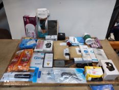 ONE LOT TO CONTAIN OF A LARGE NUMBER OF ASSORTED ITEMS TO INCLUDE RAZORS, GLOVES, CASES AND MORE (