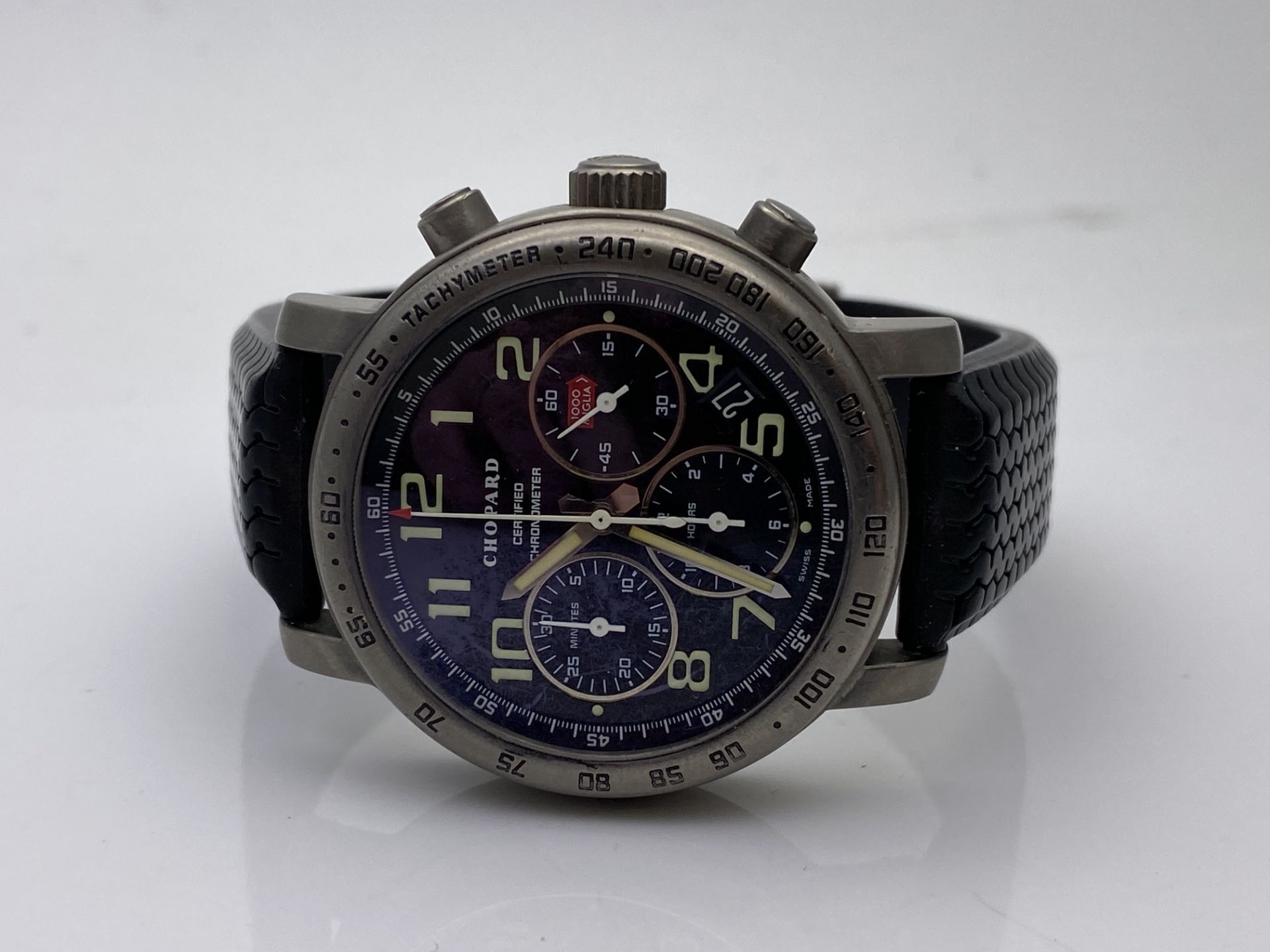 GENTS CHOPARD TITAN MONTRE MILLE MIGLIA CHRONOMETRE, DATE- 2002, FULLY WORKING ORDER, INCLUDES