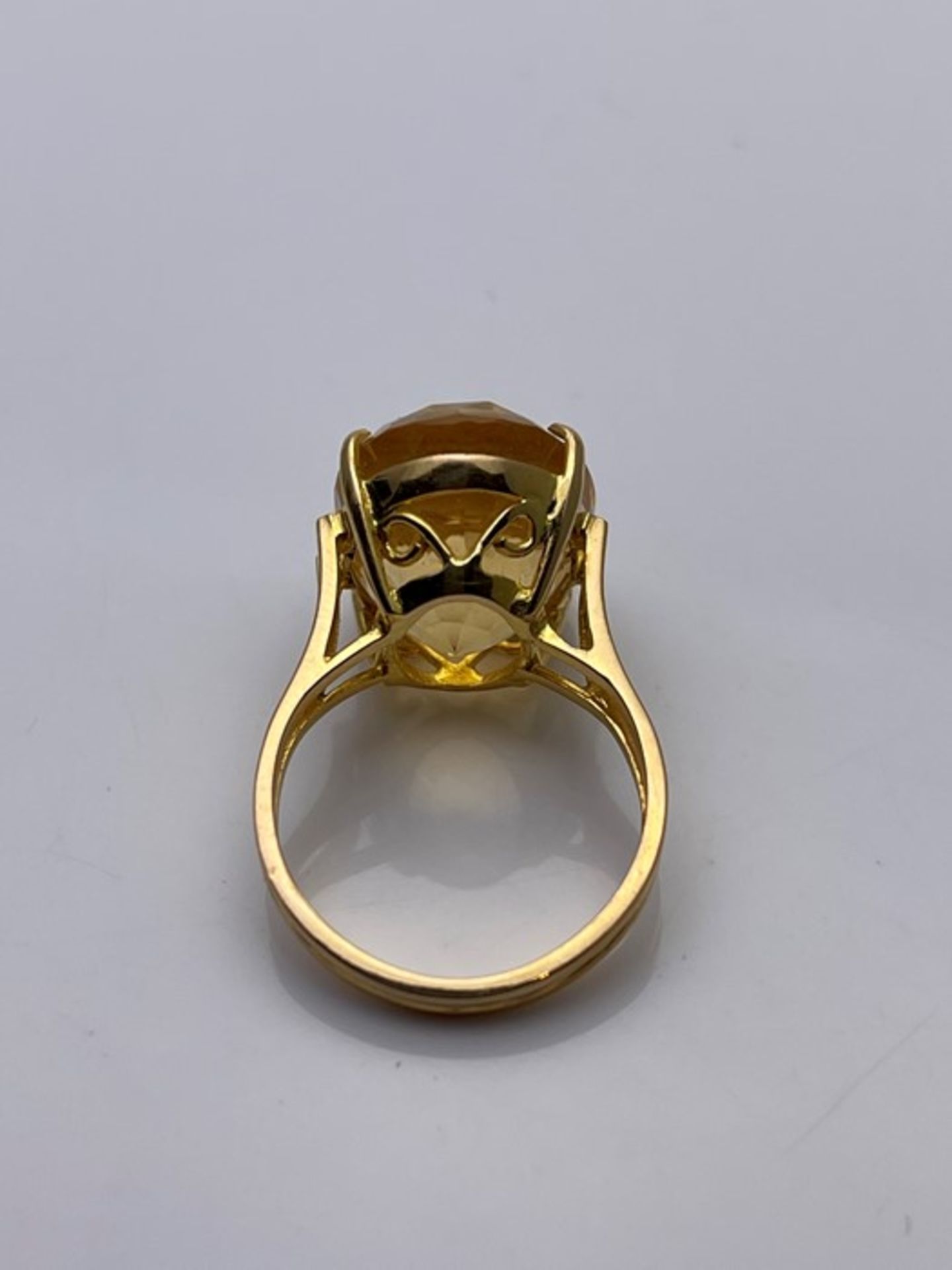 ***£5920.00*** YELLOW GOLD LADIES LARGE CITRINE RING, SET WITH ONE OVAL CITRINE, TOTAL CITRINE - Image 3 of 4