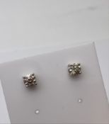 ***£2716.00*** 18CT WHITE GOLD LADIES DIAMOND EARRINGS, SET WITH 1.10CTS DIAMONDS, CLARITY- SI2,