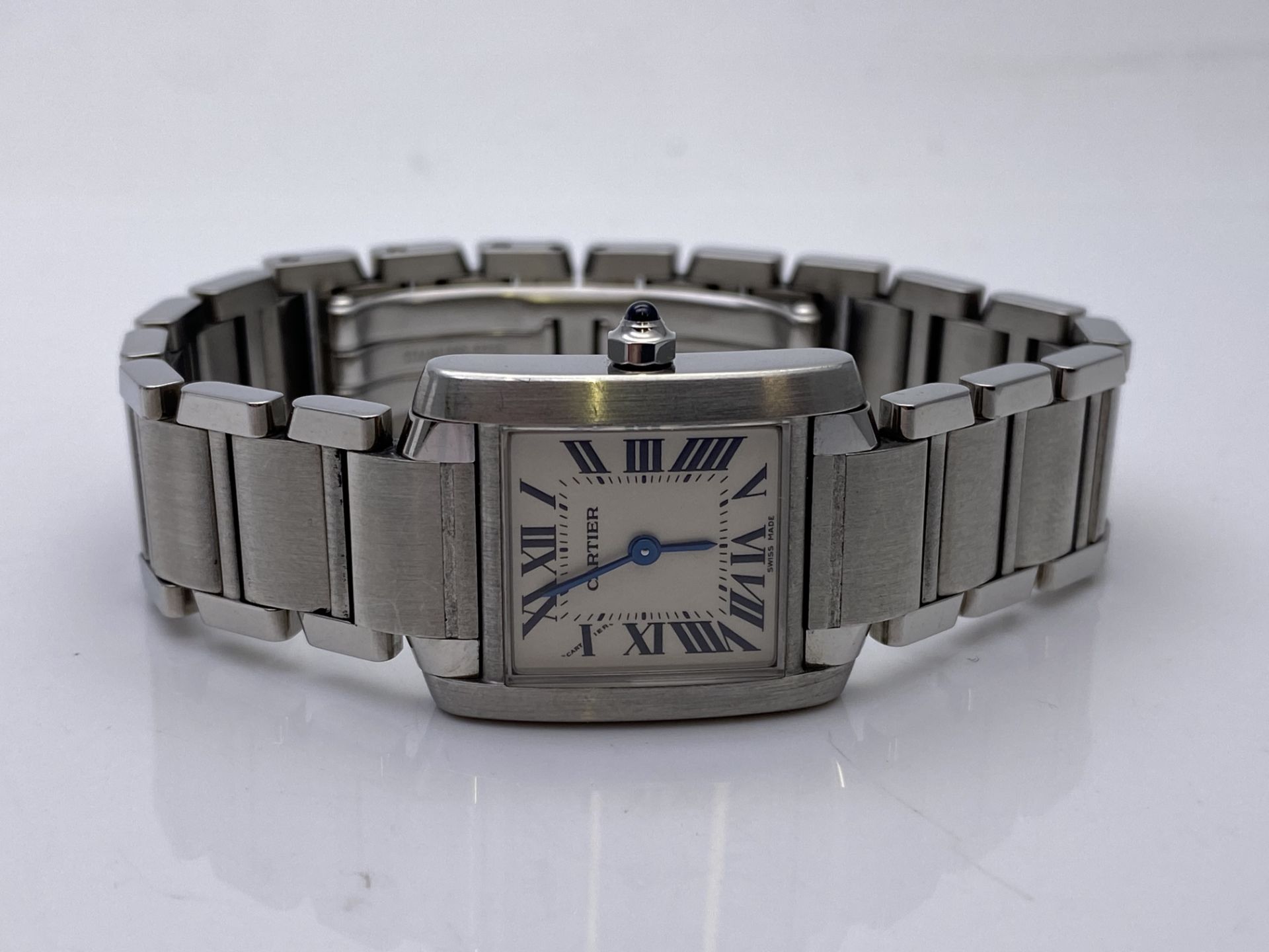 LADIES CARTIER TANK FRANCAISE WATCH, STAINLESS STEEL, WATCH ONLY (352)